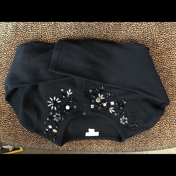 Beautiful embellished black cardigan, Garnet Hill. - Picture 8 of 8